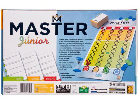 Jogo Tabuleiro Perguntas E Respostas Master Júnior Educativo - R$ 112,9