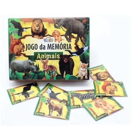 Jogo da Memória Animais 24 peças em MDF Brinquedo Educativo e Pedagógico  Jogo Memória para crianças Memória Bichos Jogo - GDkids Brinquedos  Educativos e Pedagógicos