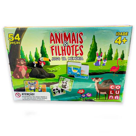 Jogo Da Memória Educativo Interativo Infantil Crianças Bichos e Filhotes  Animais Divertido - Pais e Filhos - Jogos de Memória e Conhecimento -  Magazine Luiza