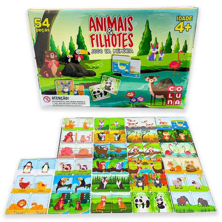 Jogo da Memória Animais P/ Educação e Alfabetização Infantil - Carlu - Jogos  de Memória e Conhecimento - Magazine Luiza