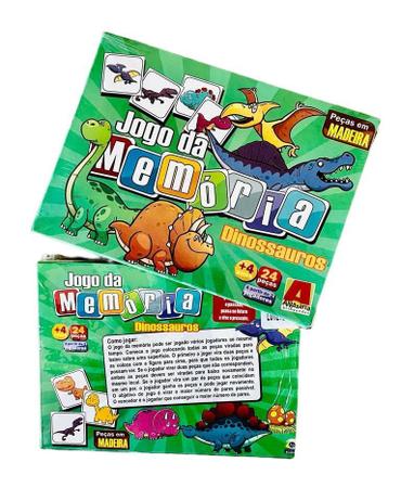 Jogo da Memória Dinossauros com 24 peças - Brincadeira de Criança - Jogos  de Memória e Conhecimento - Magazine Luiza