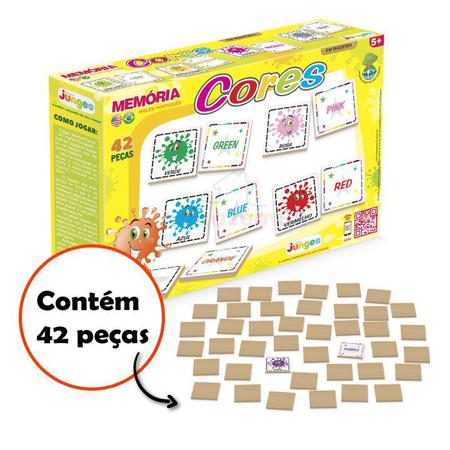 Jogo Dominó - Cores Inglês e Português - Junges