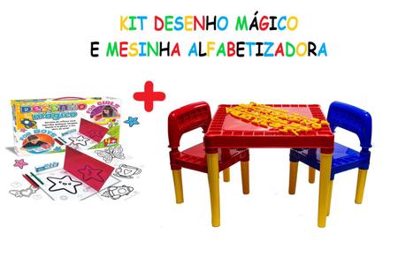 Jogo Mesa Educativo Com Letras e Numeros e Desenho Mágico - Big