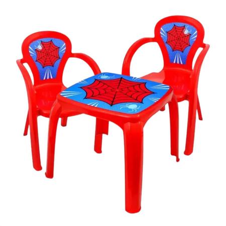 Imagem de Jogo mesa infantil decorada com duas cadeiras e copos 550ml