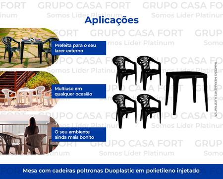 Jogo de Mesa com 4 Cadeiras Plástico: Resistência e Facilidade de Limpeza -  Aglobal