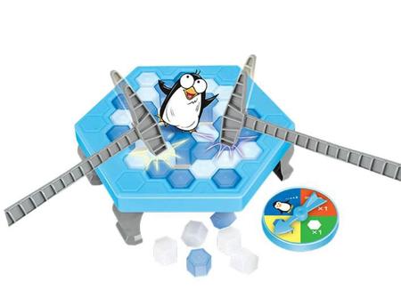 Jogo De Mesa Quebra Gelo Pinguim Armadilha Brinquedo Interativo - Escorrega  o Preço