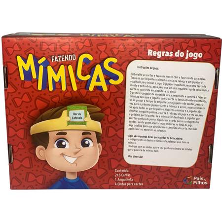 Jogo Fazendo Mimicas - Diversão em Família Tabuleiro Infantil Adivinhação  Educativo +6anos - Pais e Filhos - Jogos de Tabuleiro - Magazine Luiza