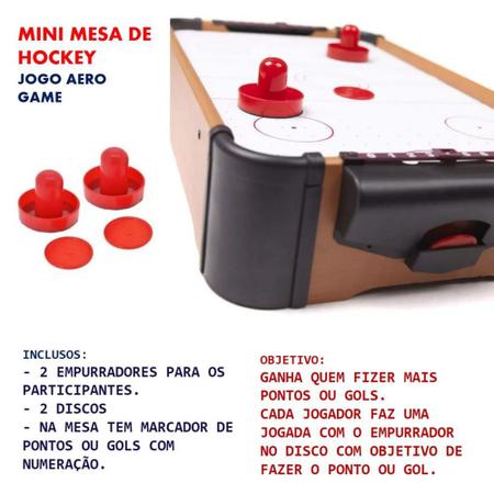 Jogo De Hóquei Mesa Pequeno Portátil