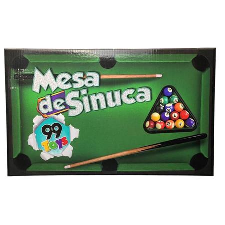 Mini Jogo de Sinuca Bilhar 51 x 31 x 9,5 cm