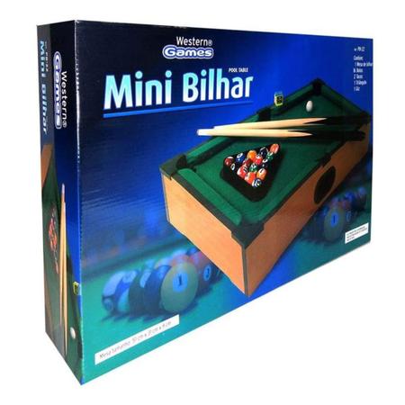 Mini Jogo De Mesa De Sinuca Bilhar Snooker Madeira 51x31x9cm