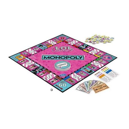 Jogo de Tabuleiro Monopoly LOL Surprise Hasbro na Tyzu Toys