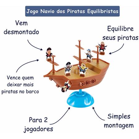 Imagem de Jogo Navio Dos Piratas Equilibristas O Mar Ta Bravo Brinquedo Infantil para familia