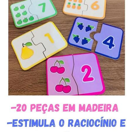 Jogo Educativo Montando Os Numeros em Madeira +4 Anos – Papelaria Pigmeu