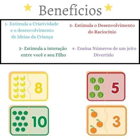 Jogo Educativo Montando Os Numeros em Madeira +4 Anos – Papelaria Pigmeu