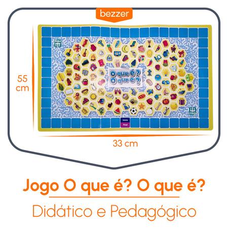 Jogo O que é O que é Tabuleiro Infantil +7 Anos Educativo e