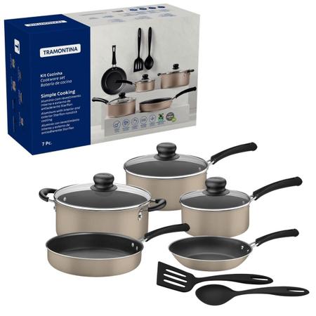 Conjunto de Panelas Tramontina 7 Peças Simple Cooking Alumínio