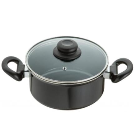 Imagem de Jogo Panelas Preta Indução Cooktop Elétrico À Gás 9 Peças