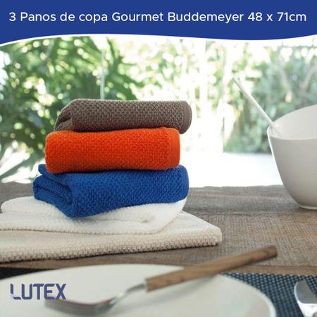 Kit 3 Pano de Prato Copa Atoalhado Cozinha Goumert 42x65 340g/m2 Linha  Premium Bon Appetit