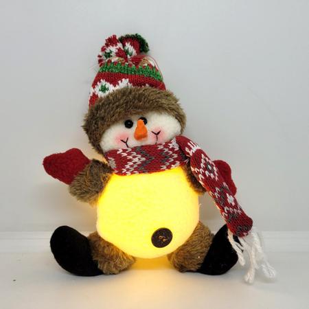 Jogo Papai Noel e Boneco de Neve Pelúcia Pendente Iluminado LED 20cm -  Magizi no Shoptime