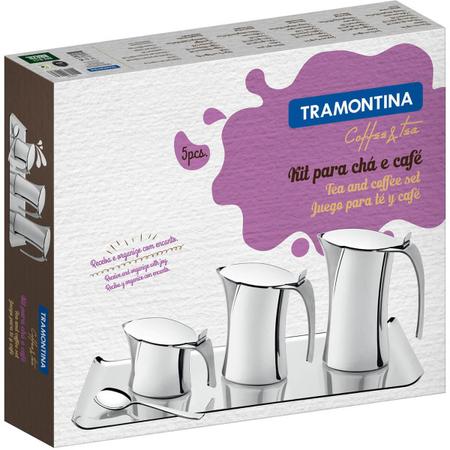 Jogo para Café ou Chá Tramontina Inox Coffee & Tea 5 Pç - Cozinha