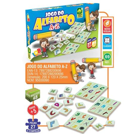 jogo educativo brinquedo pedagogico jogo do alfabeto imagens IOB - com -  Marvic - Utilidades Presentes Brinquedos Cama Banho no atacado