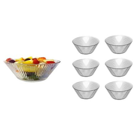 Imagem de Jogo para sobremesa com 7 peças  6 taças pequenas e 1 grande