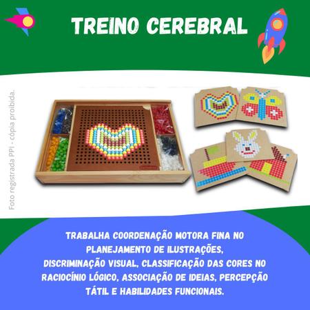 Jogo Didático Mosaicos Coloridos Brinquedos Educativos Infantil