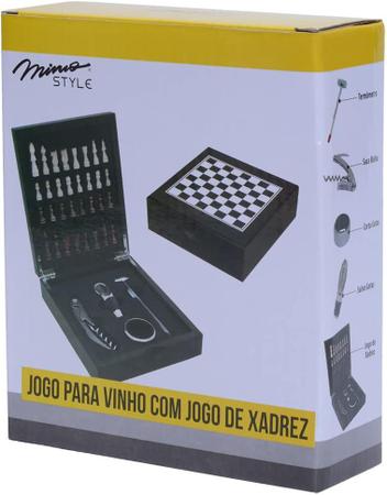 Jogo de xadrez com inovador design em peças e tabuleiro