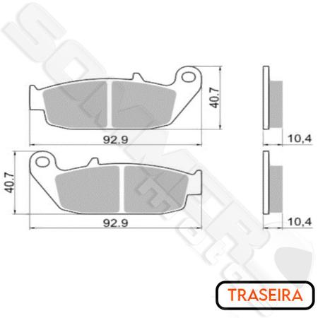 Imagem de Jogo Pastilha de Freio Dianteiro + Traseiro Haojue Chopper Road 150 C/ Abs Vl Brakes