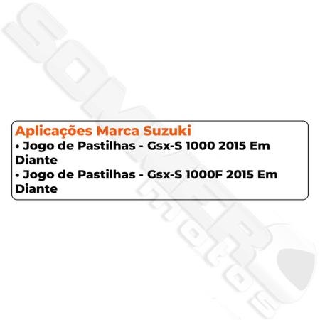 Imagem de Jogo Pastilha Freio Dianteiro+Traseiro Gsx-S 1000-1000F