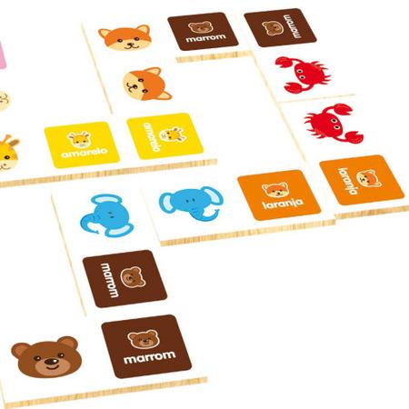 Jogo Pedagógico Dominó Cores Infantil 28 Peças Colorido Nig - ShopJJ -  Brinquedos, Bebe Reborn e Utilidades