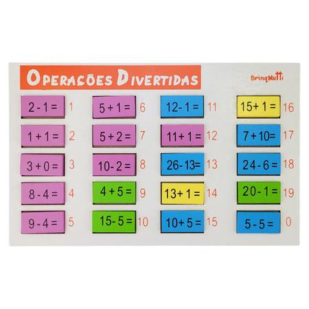 Jogo Pedagógico Infantil Operações Divertidas Matemáticas - Brinqmutti -  Jogos Educativos - Magazine Luiza