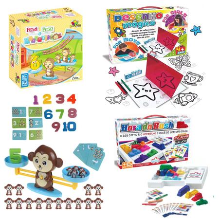 Kit Hora Do Rush Jogo De Tabuleiro Carros E Desenho Magico - Big Star -  Jogos de Tabuleiro - Magazine Luiza