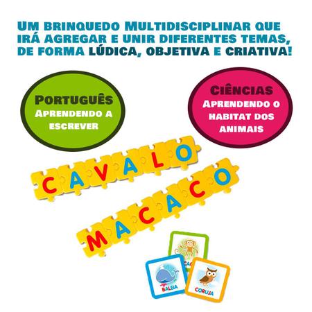 Jogo Brinquedo Infantil Monta Palavras Multidisciplinar Pedagógico