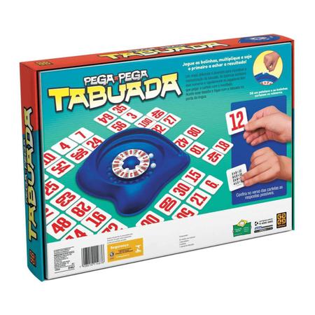 Jogo de Mesa Pega Pega Tabuada GROW 01467 Jogos de Tabuleiro