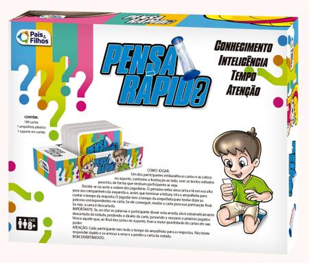 Jogo Pensa Rápido - Perguntas e Respostas - Pais e Filhos - Outros Jogos -  Magazine Luiza