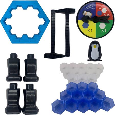 Kit 2 Jogos Brinquedo Pinguim Numa Fria Quebra Gelo Criança + Jogo