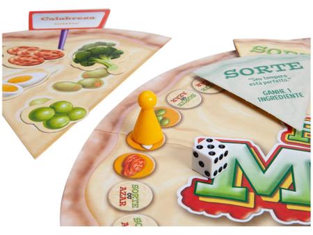 Jogo de Tabuleiro Ação Brinquedo Pizzaria Maluca Comida Pizza Grow