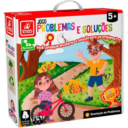 Jogo Problemas e Soluções Brincadeira De Criança Feito Em Madeira