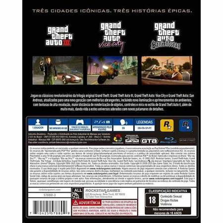 Jogo PS4 Grand Theft Auto: The Trilogy (Definitive Edition)