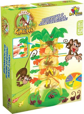 Jogo Cada Macaco No Seu Galho Brinquedo Pula Macaco Infantil - Art Brink, Magalu Empresas