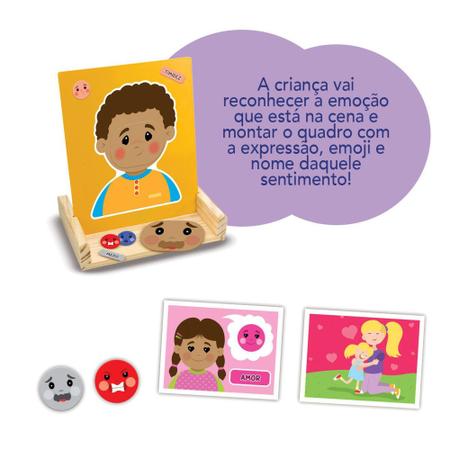 Jogo Quadro Das Emoções Peças Magnéticas Infantil Educativo