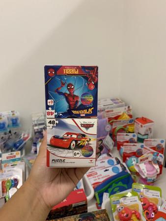 Jogo Quebra cabeça Carros - 48 Peças Brinquedo Infantil de Montar