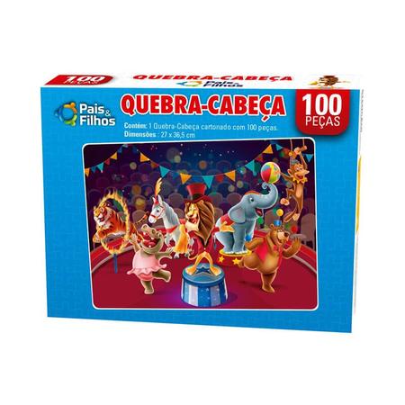 Jogo Quebra-Cabeça: Circo - 100 Peças Pais & Filhos - Quebra