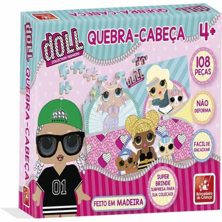 Jogo Quebra Cabeca Em Madeira Doll 108 Pecas +4 Anos - Quebra-Cabeça -  Magazine Luiza