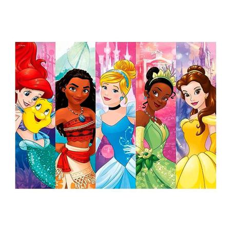 Jogo Quebra Cabeça Infantil Disney Princesas 100 Peças Presente