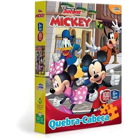 Jogo Quebra Cabeça Infantil Mickey Mouse 100 pçs Toyster - Quebra-Cabeça -  Magazine Luiza