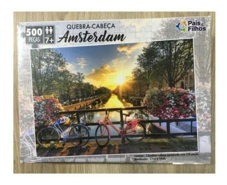 Jogo Quebra Cabeça Paisagem Amsterdam Holanda Puzzle 500 Pçs Original