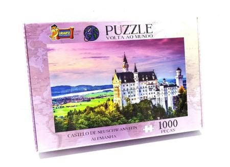 Quebra-cabeça 1000 peças paisagem castelo jogo de