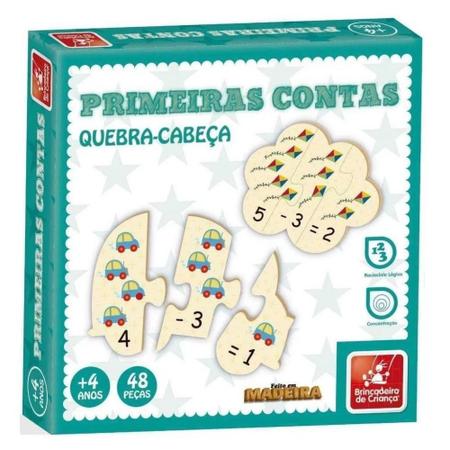 Jogo Quebra Cabeca Primeiras Contas +4 Anos 48 Pecas - Brincadeira de  Crianca - Quebra-Cabeça - Magazine Luiza